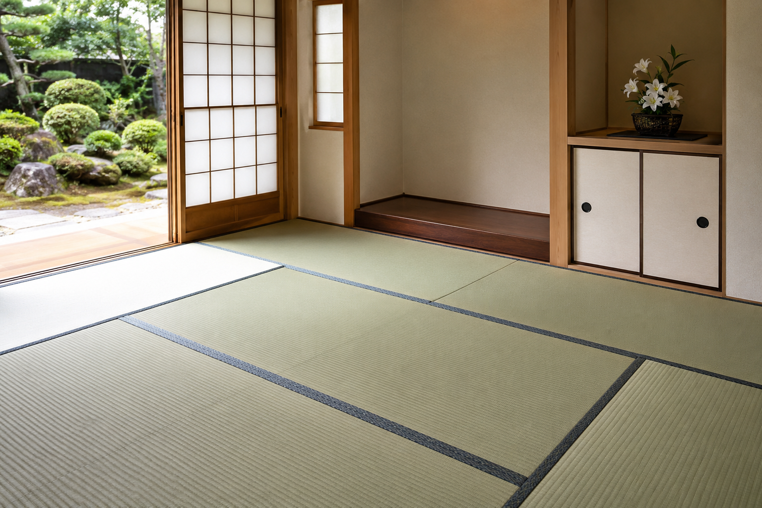 張替え後の清潔な畳の和室